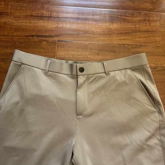 Greyson Sequoia Knit Trouser Mens 38 x 32 Khaki Beige Golf Performance Pants - Picture 4 of 14